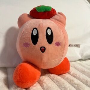 Kirby Strawberry Hat Plush Toy Pink Nintendo Character Cute Kawaii